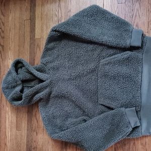 AE womens hooded fuzzy sweatshirt